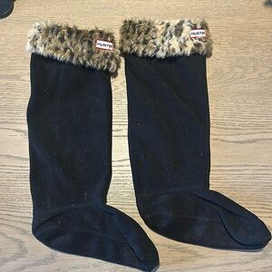 Hunter Leopard/Fleece Tall Boot Liner